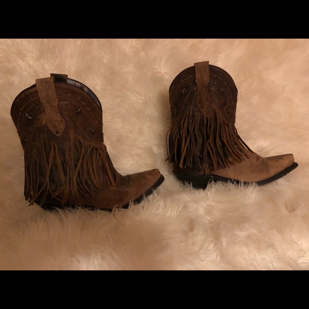Dingo Hang Low Fringe Cowgirl Boots - Snip Toe